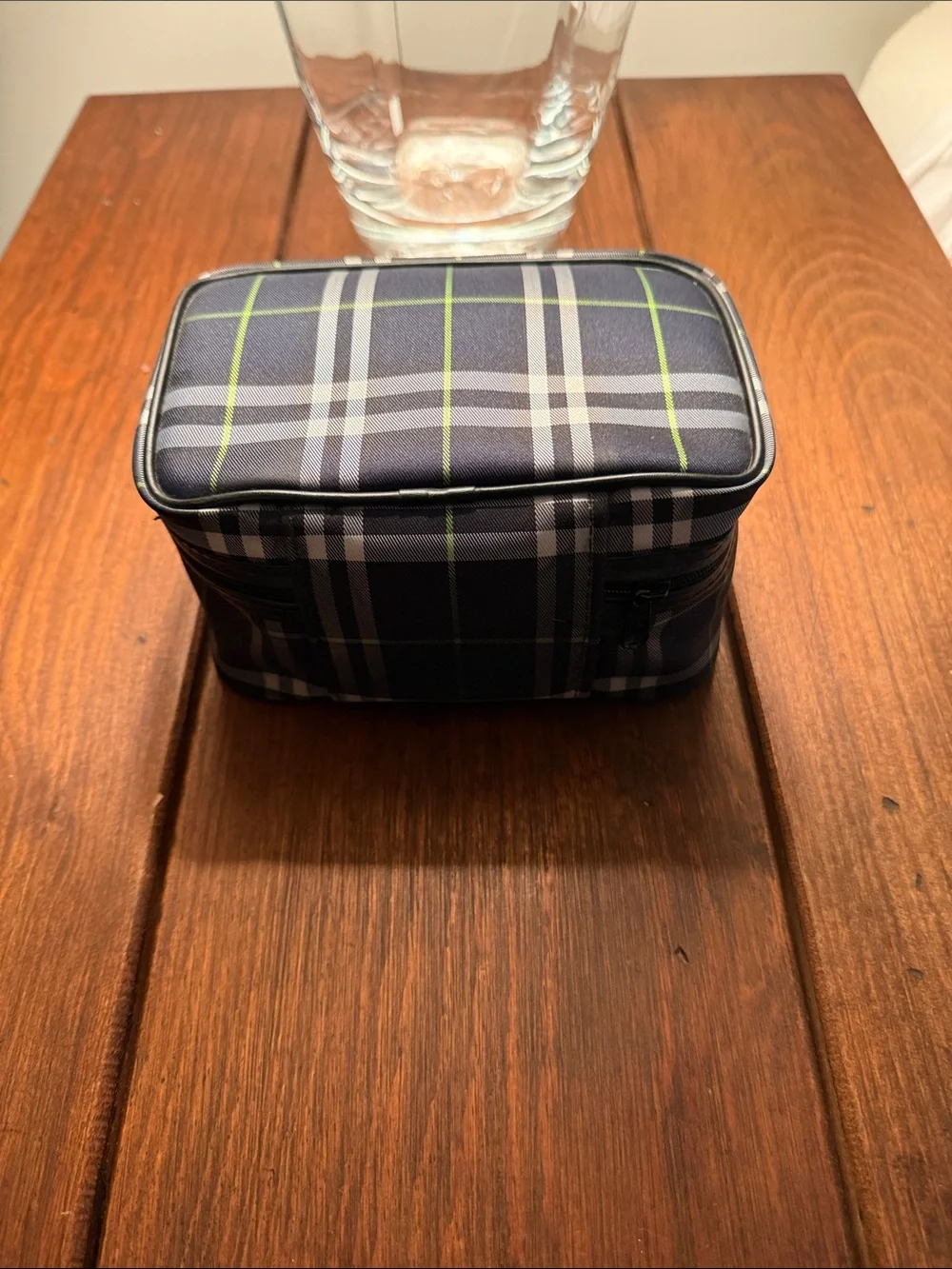 VINTAGE Burberry Navy Novacheck Cosmetic Bag
